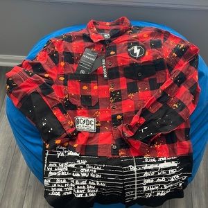 AC/DC Reason Plaid print flannel